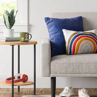 Wood and Metal Round End Table Natural - Room Essentials LPEU845116