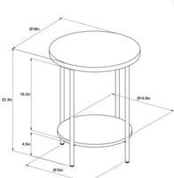 
              Wood and Metal Round End Table Natural - Room Essentials LPEU845116
            