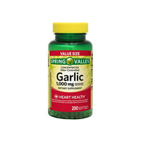 Spring Valley Concentrated Odor-Controlled Garlic 1 000 Mg (40 Softgels) DLC: Mars26