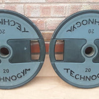 2 x 20KG OLYMPIC TECHNOGYM WEIGHT PLATES - 2 Inch Holes