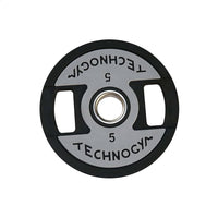 2 x 5KG OLYMPIC TECHNOGYM WEIGHT PLATES - 2 Inch Holes