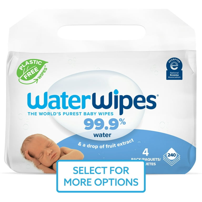 WaterWipes Plastic-Free Original Unscented 99.9% Water Based Baby Wipes - 60ct (Please be advised that sets may be missing pieces or otherwise incomplete.)