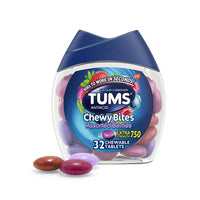 
              Tums Chewy Bites Heartburn Relief Chewable Antacid Tablets, Berry, 32 Count
            