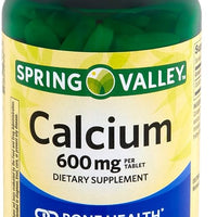 Spring - Valley Calcium 600mg Natural Bone Health Calcium - 100 Tablets