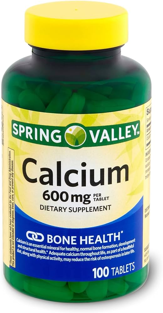 Spring - Valley Calcium 600mg Natural Bone Health Calcium - 100 Tablets