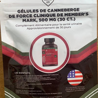 Member's Mark Clinical Strength 500mg Cranberry Dietary Supplement Packs (30-Cranberry Naturally Helps Your Body
