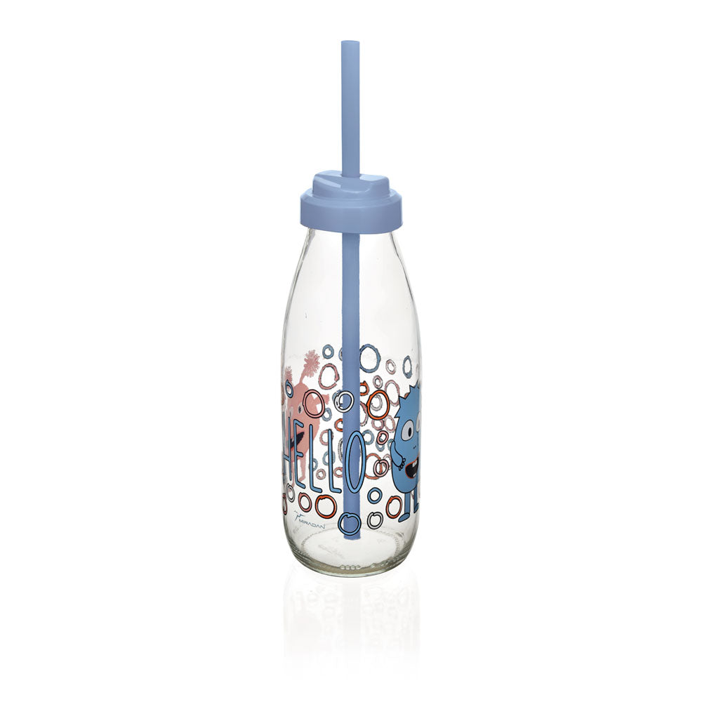 Drink Bottle Prtd W Straw  (650mL)