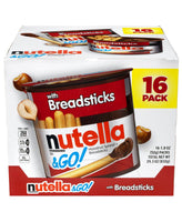
              Nutella Hazelnut Spread and Breadsticks, 1.8 oz Single-Serve Tub, 16 per Pack
            