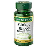 Nature's Bounty Ginkgo Biloba, Memory Support Herbal Supplement, 120 mg, 100 Count