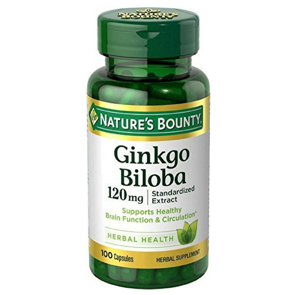 Nature's Bounty Ginkgo Biloba, Memory Support Herbal Supplement, 120 mg, 100 Count