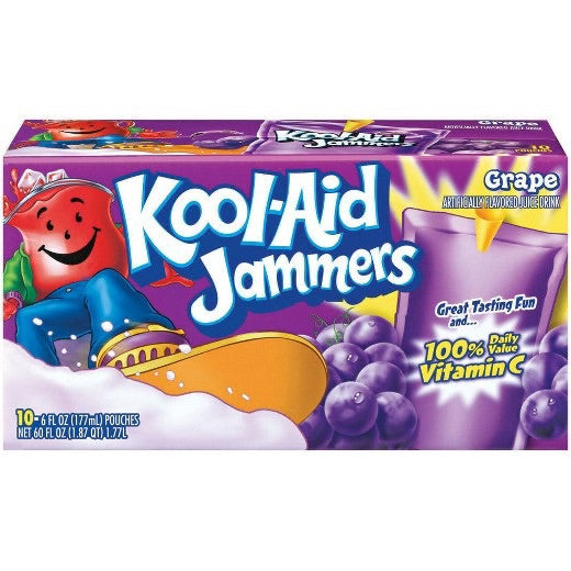 Kool-Aid Jammers Grape Flavor 10 Ct/177mL DLC:Janv26