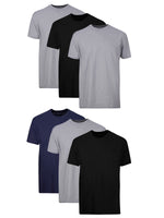
              Hanes Men's Value Pack Assorted Crew T-Shirt Undershirts, 6 Pack
            