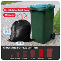 Trash Bag 30 Gallon 12Ct/8Pcs