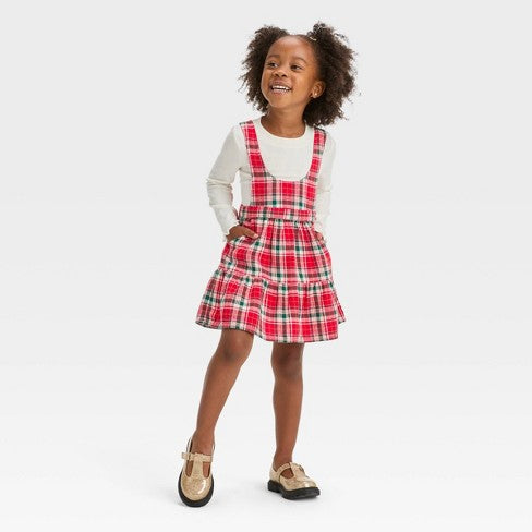 Toddler Girls' Plaid Skirtall Set - Cat & Jack 18M (Please be advised that sets may be missing pieces or otherwise incomplete.)