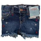 Toddler Girls' Star Embroidered Denim Shorts - Cat & Jack Medium Wash 12M