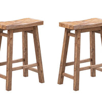 Halifax Farmhouse Wood Counter Height Barstool Natural Wood - Threshold LPEU845110