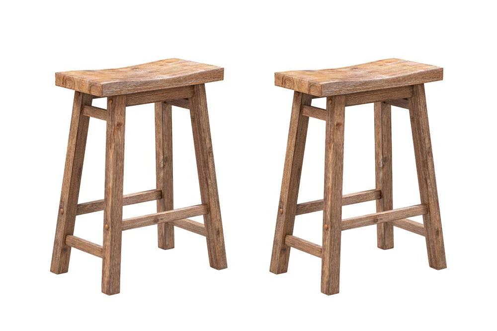 Halifax Farmhouse Wood Counter Height Barstool Natural Wood - Threshold LPEU845110