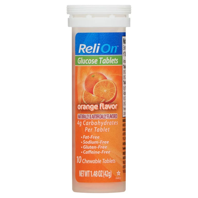 Comprimés De Glucose ReliOn Orange, 10 unités DLC: JUL25