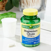 
              Spring Valley Rapid-Release Magnesium Citrate Bone Health Dietary Supplement Capsules, 100 mg, 100 Count DLC: JAN26
            