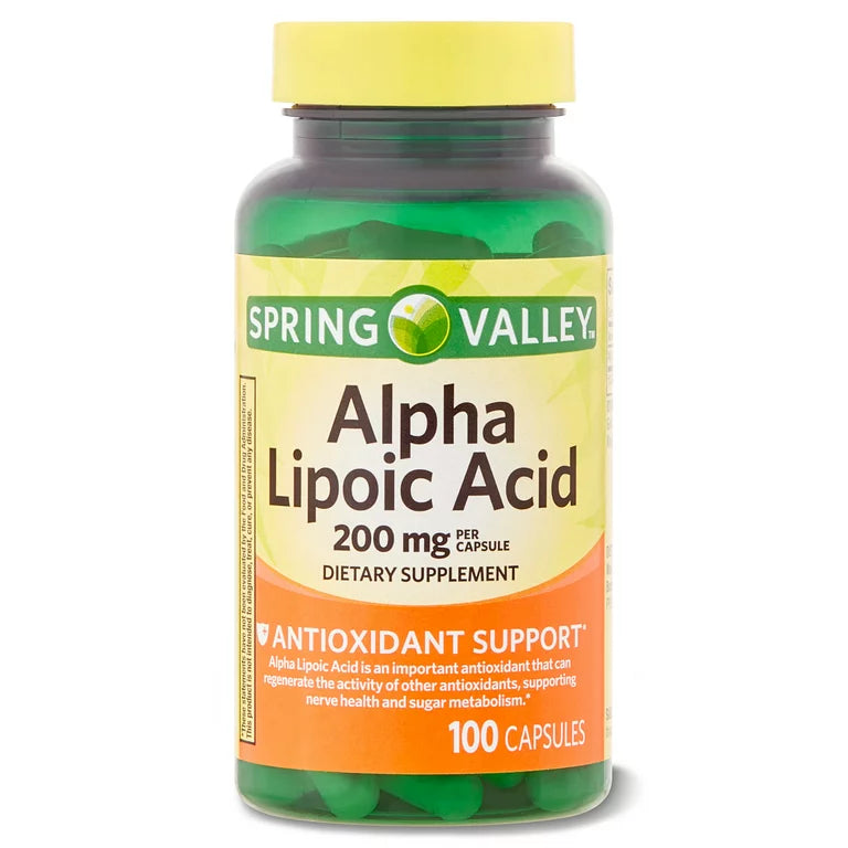 Spring Valley Alpha Lipoic Acid Dietary Supplement, 200 mg, 100 Count DLC: DEC26