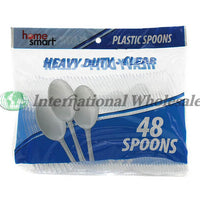 Cutlery Bag Clear Spoons 24/48Pk