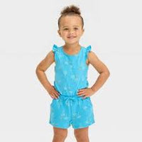Baby Girls' Chambray Tank Jumpsuit - Cat & Jack Blue 18M