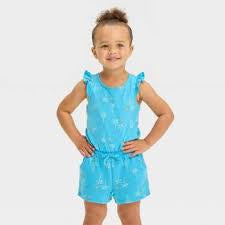 Baby Girls' Chambray Tank Jumpsuit - Cat & Jack Blue 18M