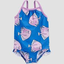 Carter's Just One YouÂ® Toddler Girls' Fish One Piece Swimsuit - Purple 3T