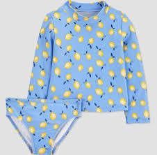 Carter's Just One YouÂ® Toddler Girls' 2pc Lemon Rash Guard Set - Yellow 2T (Please be advised that sets may be missing pieces or otherwise incomplete.)