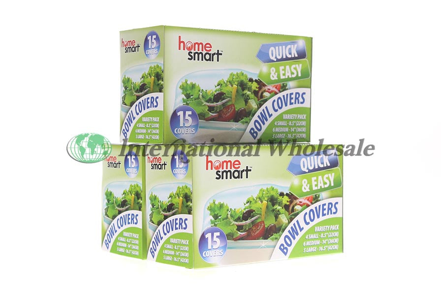 Bowl Cover Asst.Sizes Clear 24/15Pc