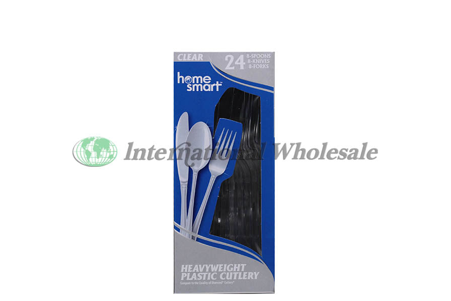 Cutlery Box Clear Forks 24/24Pk
