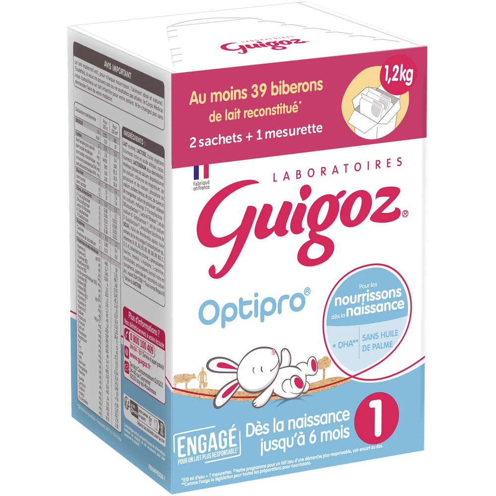 Lait Bébé en Poudre OPTIPRO 1er âge GUIGOZ DLC: JAN25