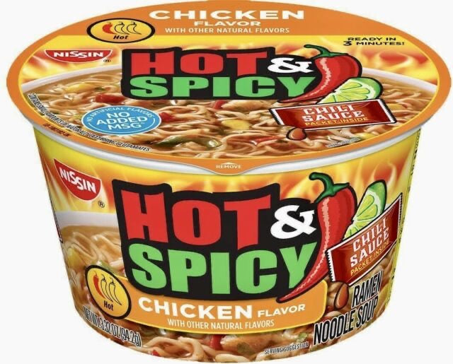 Nissin Bowl Noodles Hot & Spicy Chicken Flavor Ramen Noodle Soup (942g) DLC: Fev26