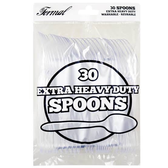 Plastic Forks Clear Hvy Dty 30Ct