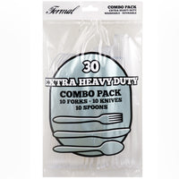 Plastic Combo Clr Hvy Dty 30Ct