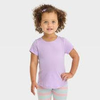 Toddler Boys' Short Sleeve Gauze Woven Shirt - Cat & Jack Lilac Purple 18M