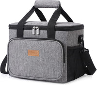 
              Lifewit 24-Can Grand sac de déjeuner isolé 15 L Soft Cooler Tote pour hommes et femmes, gris
            