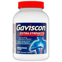 BKO * Gaviscon Extra Strength Chewable Antacid Tablets for Heartburn Relief, 100 Count