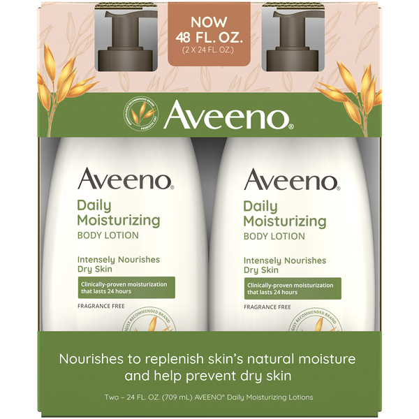 Aveeno Active Naturals Daily Moisturizing Lotion, Twin Pack 20 OZ (709 ml)