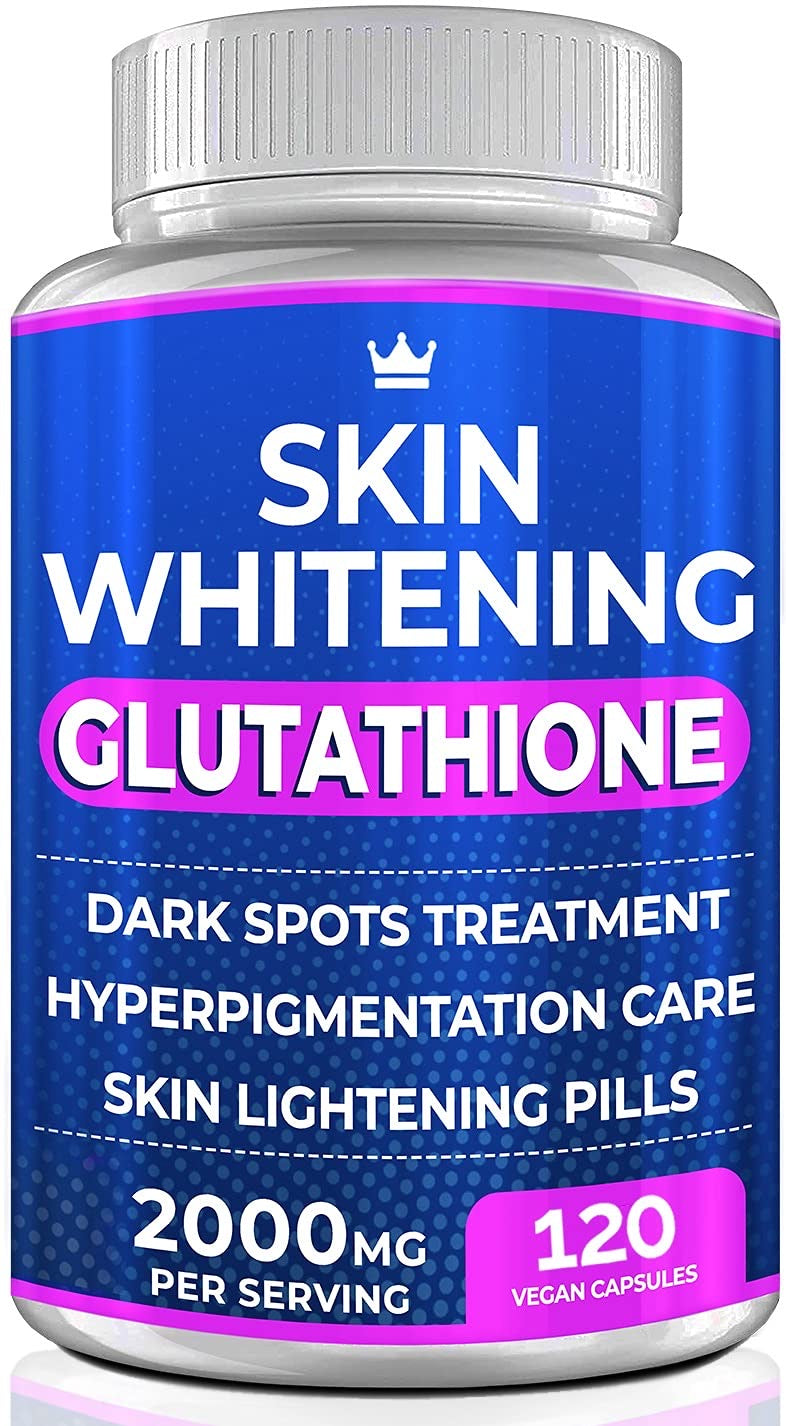 Glutathione Whitening Pills - 120 Capsules 2000mg Glutathione - Effective Skin Lightening Supplement - Dark Spots, Melasma & Acne Scar Remover, Hyperpigmentation Treatment - Anti-Aging Antioxidant LP