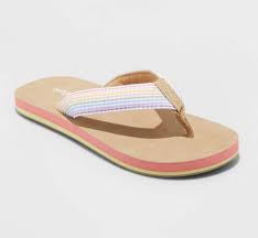 Girls' Ava Slip-On Thong Sandals - Cat & Jackâ„¢ Tan L