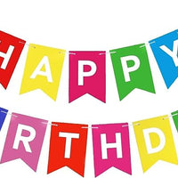 Banner Happy Birthday Black & Yellow