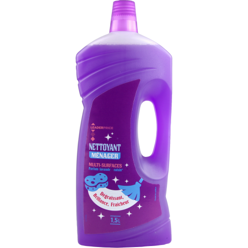 Leader Price Nettoyant ménager multi-surfaces parfum Lavande Raisin 1,5L
