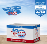 
              Eau Minérale Diago petite Bouteille 0,33L
            