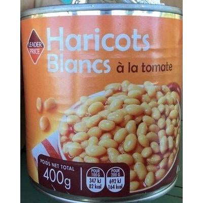Haricots blancs à la tomate 400g DLC: 31-MAI24