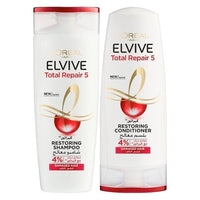 
              L’Oréal Paris Elvive Total Repair 5 For Damaged Hair Shampoo 400mL+Conditioner 360mL
            