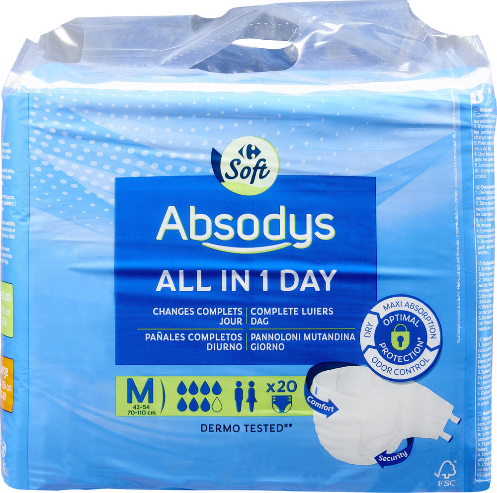 Changes adultes Taille médium : 70-110 cm CARREFOUR SOFT