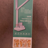 Lampe de bureau Led Double tête à Clip, lampe de Table d'étude, variateur tactile, veilleuse de lecture pour chambre d'étudiant