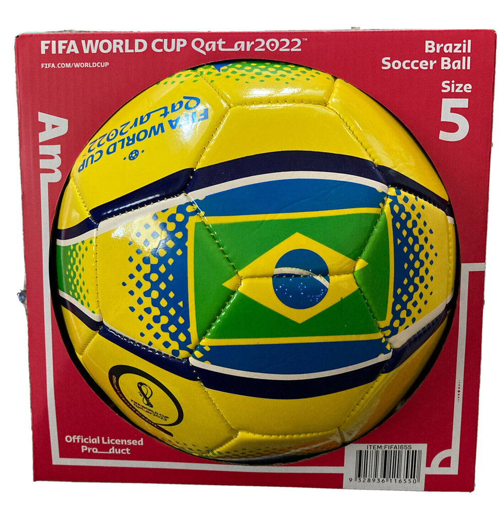 FIFA World Cup Soccer Ball Size 5, Brazil Flag New