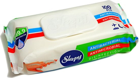 Lingettes antibactériennes Sleepy 100pcs
